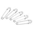 thumbnail image 1 of Uxcell Safety Pins 1.5 Inch Large Metal Sewing Pins Silver Tone 50Pcs, 1 of 5