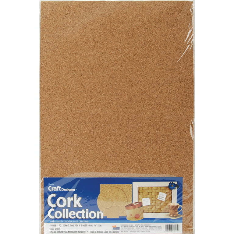 Natural Cork Sheet - 1/8 Thick, 12 x 18
