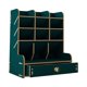 thumbnail image 2 of Organizador de bolígrafos de madera para oficina, organizador de escritorio multifuncional con múltiples rejillas. Verde, 2 of 9