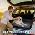 thumbnail image 5 of Outdoor Waterproof Dog Bed Washable, XL Large Crate Pad 42 inch, Wipeable Leather Pet beds with Removable Cover, Foam Orthopedic Anti-Slip Kennel Pads Reversible, 41"x27" Grey, 5 of 9