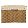 thumbnail image 6 of Storage Basket with Lid, Large Storage Bin with Handle & Liner, Rope Woven Basket for Organizing Clothes Toy, 6 of 15