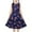 Dark Blue-52, variant on Ugoldhm Girls Casual Ruffle Dress Cute Print Sleeveless Boho Dress Fit & Flare Dress Summer Outfits Size 4-14