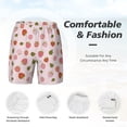 thumbnail image 5 of Lsque Mens Swim Trunks Hand Drawn Strawberry Pattern - Bathing Suit Compression Liner - Beach Swim Shorts Swimwear - (S-3XL) - Stretch Quick Dry -Small, 5 of 9