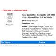 thumbnail image 2 of Head Gasket Set - Compatible with 1996 - 2001 Nissan Altima 2.4L 4-Cylinder 1997 1998 1999 2000, 2 of 2