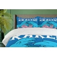 thumbnail image 4 of Ambesonne Ocean Duvet Cover Set, Kraken Motivation Words, Calking, Pink Royal Blue, 4 of 6