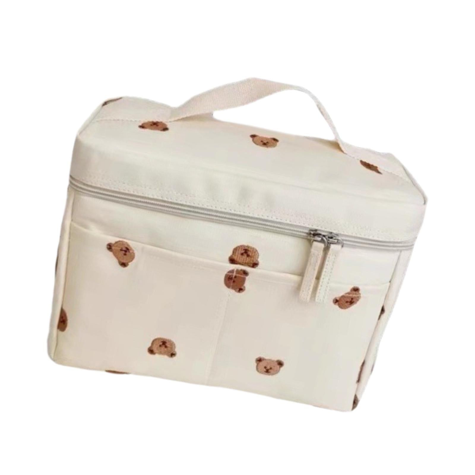 LeeQinersw Baby Diaper Bag Canvas Lightweight Portable Diaper Organizer Pouch Baby Stroller White