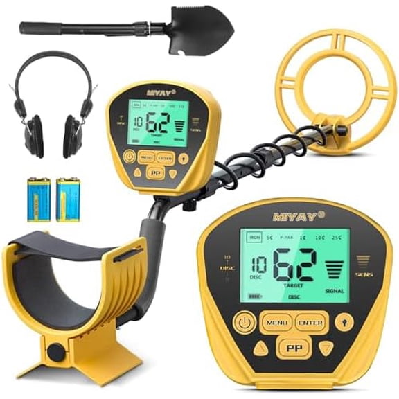 Metal Detector for Adults (German Patent 2024), Professional Metales Detectors with LCD Display, High Accuracy, Waterproof, Pinpoint, 5 Modes, 10" Coil, Lightweight$$Garden & Patio
