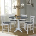 thumbnail image 4 of International Concepts 36" Solid Wood Extension Dining Table With Stools, 4 of 5