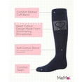 thumbnail image 3 of MeMoi Rhinestone Heart Knee High Cotton Blend Socks - Girls - Female, 2, Navy, 3 of 7