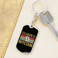 thumbnail image 6 of Love Bitcoin Crypto Stainless Steel or 18k Gold Premium Swivel Dog Tag Keychain, 6 of 16