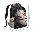 thumbnail image 2 of Defioc Baseball Breaking Glass Pattern Laptop Backpack,Travel Backpack Outdoor Activities Bag Daypack for Travel Hiking Shopping Daily, 2 of 5