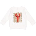 thumbnail image 2 of Inktastic Lobster Striped Cute Squiggle Toddler Sweatshirt, 2 of 4