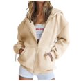 thumbnail image 1 of RKSTN Womens Zip Up Y2K Hoodies Long Sleeve Fall Oversized Casual Solid Color Sweatshirts Jacket with Pockets, 1 of 7