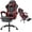 Red, variant on Snoonwee White PVC Leather Gaming Chair – Ergonomic Reclining Office Chair for Adults, Includes Footrest & Lumbar Support, 380 lb Capacity, High-Back Design