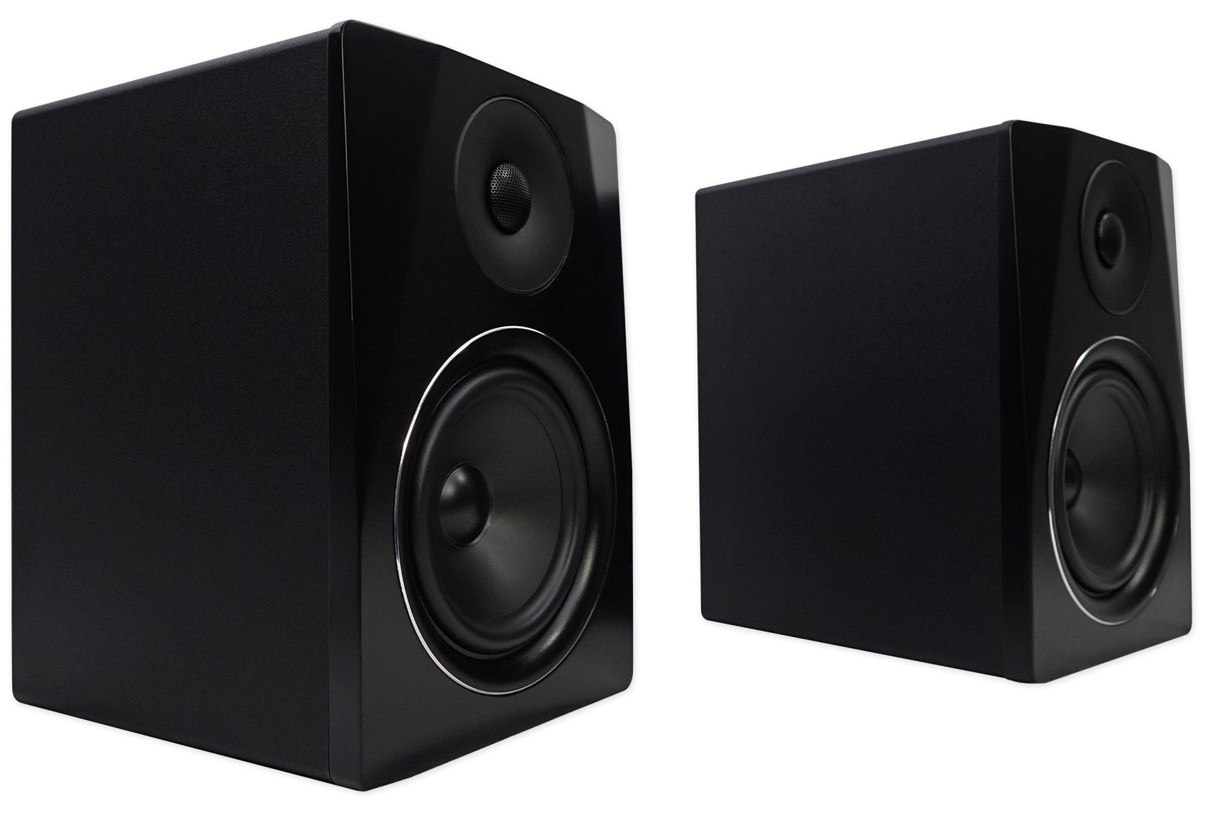 Pair Rockville APM6B 6.5" 2-Way 350 Watt Powered USB Studio Monitors + Stands+Pads
