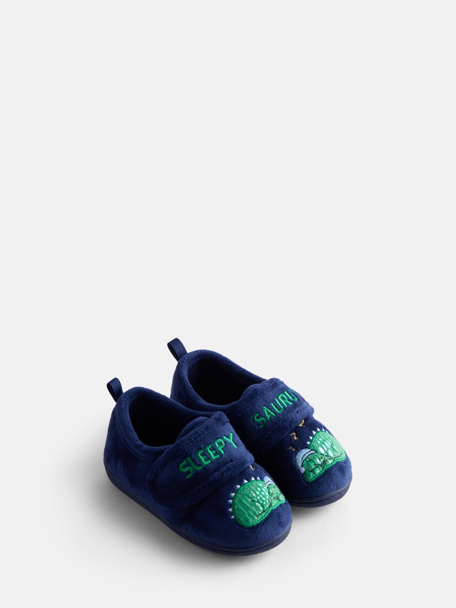 Wonder Nation Baby and Toddler Boys Embroidered Slippers