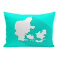 thumbnail image 1 of BOSDECO Abstract White Graphic Denmark Map Flat Simple Long Shadow Pillowcase Pillow Cover Cushion Case 20x30 inch, 1 of 1