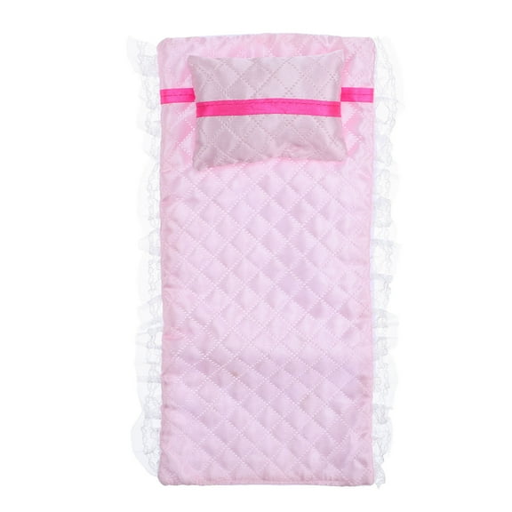 FRCOLOR 2 Pcs Doll House Pillows and Beds Baby 31.80X18.00X0.50CM Pink