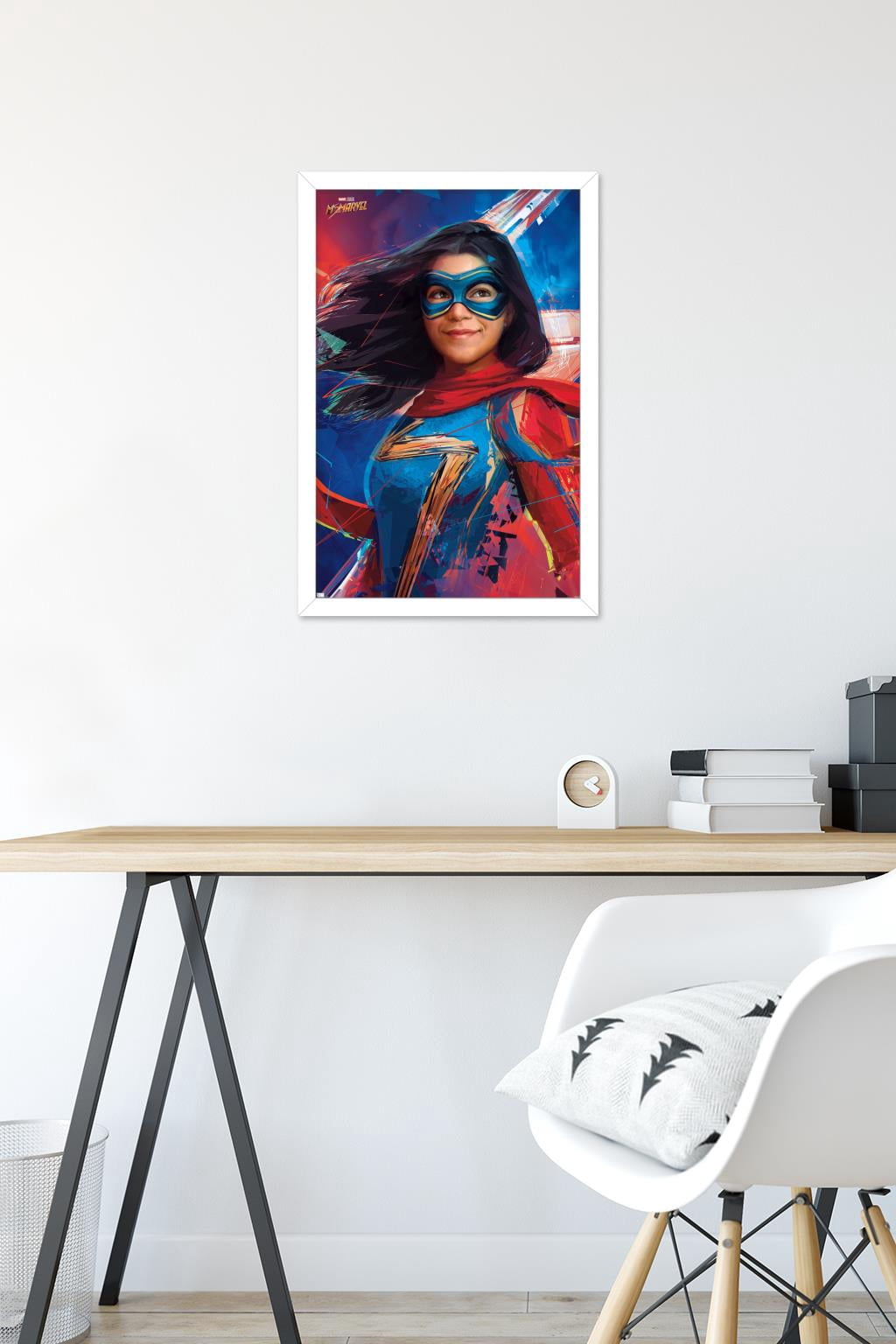 Marvel Ms. Marvel - Graffiti Wall Poster, 14.725" x 22.375" Framed