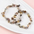 thumbnail image 3 of 10 pc Natural Botswana Agate Chip Beaded Stretch Bracelets for Women Men Inner Diameter: 2 inch(5.1cm), 3 of 5