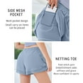 thumbnail image 6 of Baywell Womens High Waisted Athletic Shorts Elastic Casual Summer Running Shorts Quick Dry Gym Workout Shorts Blue S-2XL, 6 of 9