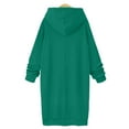 thumbnail image 4 of The Warmy Oversized Hoodie Dress, Warmy Hoodie Women's Casual Pullover Split Hem Drawstring Long Sweatshirt Green XL, 4 of 5