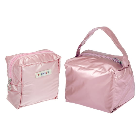 Unique Bargains Women's Travel Makeup Bag 2 Pcs Pink