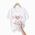 thumbnail image 4 of CAUYDY Halloween Ghouls Ghost Retro Girl Kids T-Shirt Graphic Tshirt Little Kids Fall Short Sleeve Tee Tops Sizes 2-3 Years, 4 of 5