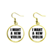 thumbnail image 1 of Quiero un nuevo violín Ear Dangle Golden Drop Earring Jewelry Mujer Unbranded M, 1 of 3