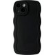 thumbnail image 1 of Funda Caseative con marco ondulado de color liso y suave, compatible con iPhone (negro, iPhone 12 Pro), 1 of 7