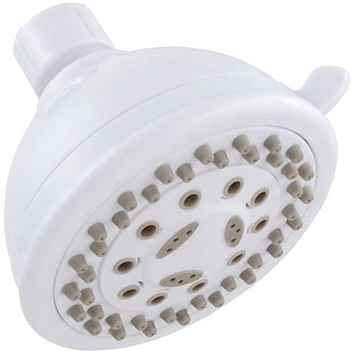 Exquisite 5Function Flat Design Shower Head, White