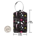 thumbnail image 4 of Sikiie Colorful Geometry Luggage Tag for Suitcase Leather Baggage Tag with Stainless Steel Loop Privacy Cover for Women Men Girls-2 PCS, 4 of 5