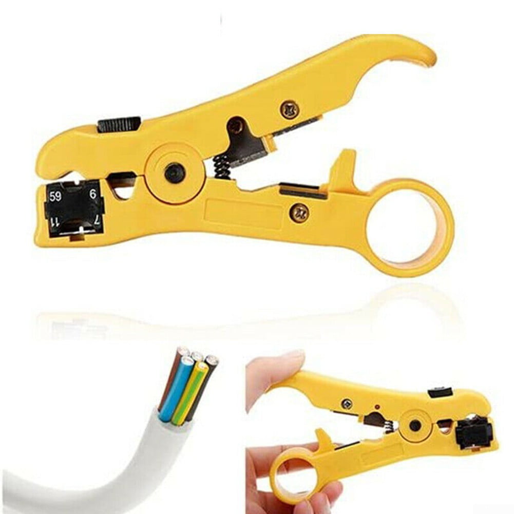 Cable Stripper Cutter Hand Tool Stripping Pliers Wire Rotary Coax Coaxial 