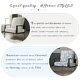thumbnail image 4 of Accent Chair, Armchair with Gold Metal Legs & Rubberwood Frame, Wide Armrest Minimalist Lounge Chair with Pillow Back, Single Sofa Chair for Living Room&Balcony, White, 4 of 9