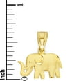 thumbnail image 2 of Golden Fire Solid 10k Gold Elephant Pendant - Spirit Animal Jewelry for Women, 2 of 4