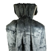 Plutus PB16441-108x90T 108 x 90 in. Tissavel Faux Fur Handmade Throw Blanket - Blue & Amber