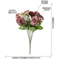 thumbnail image 5 of Nvzi 3 piezas de flores artificiales de tacto real, flores falsas para decoración del hogar, oficina, boda, arreglo de ramo de flores falsas para decoración (Q105), 5 of 5