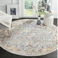 thumbnail image 2 of SAFAVIEH Mystique Jasna Distressed Polyester Area Rug, Grey/Light Blue, 6'7" x 6'7" Round, 2 of 8
