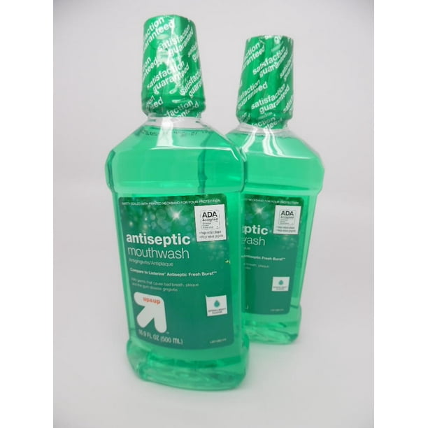 2 Up & Up Antiseptic Mouthwash, Antigingivitis Spring Mint 16.9 fl