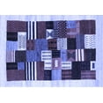 thumbnail image 1 of Ahgly Company Machine Washable Indoor Rectangle Abstract Blue Contemporary Area Rugs, 5' x 7', 1 of 4