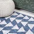 thumbnail image 5 of JONATHAN Y SANTA MONICA 2 x 8 Runner Rug, Andratx Tribal Geometric - Ivory/Blue, SMB126C-28, 5 of 9