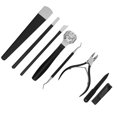 thumbnail image 3 of Cortauas Removedor de piel muerta Lima de uas Herramienta de cepillado de pies Limpiador de uas HerrHerramienta 8 Uds cortaúas de acero inoxidable removedor de callos de piel muerta lima de uas herram, 3 of 8