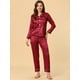 thumbnail image 2 of Conjuntos de pijama para mujer Ropa de dormir de manga larga con botones Traje de noche suave para mujer Conjuntos de salón Pj rojo XL, 2 of 5