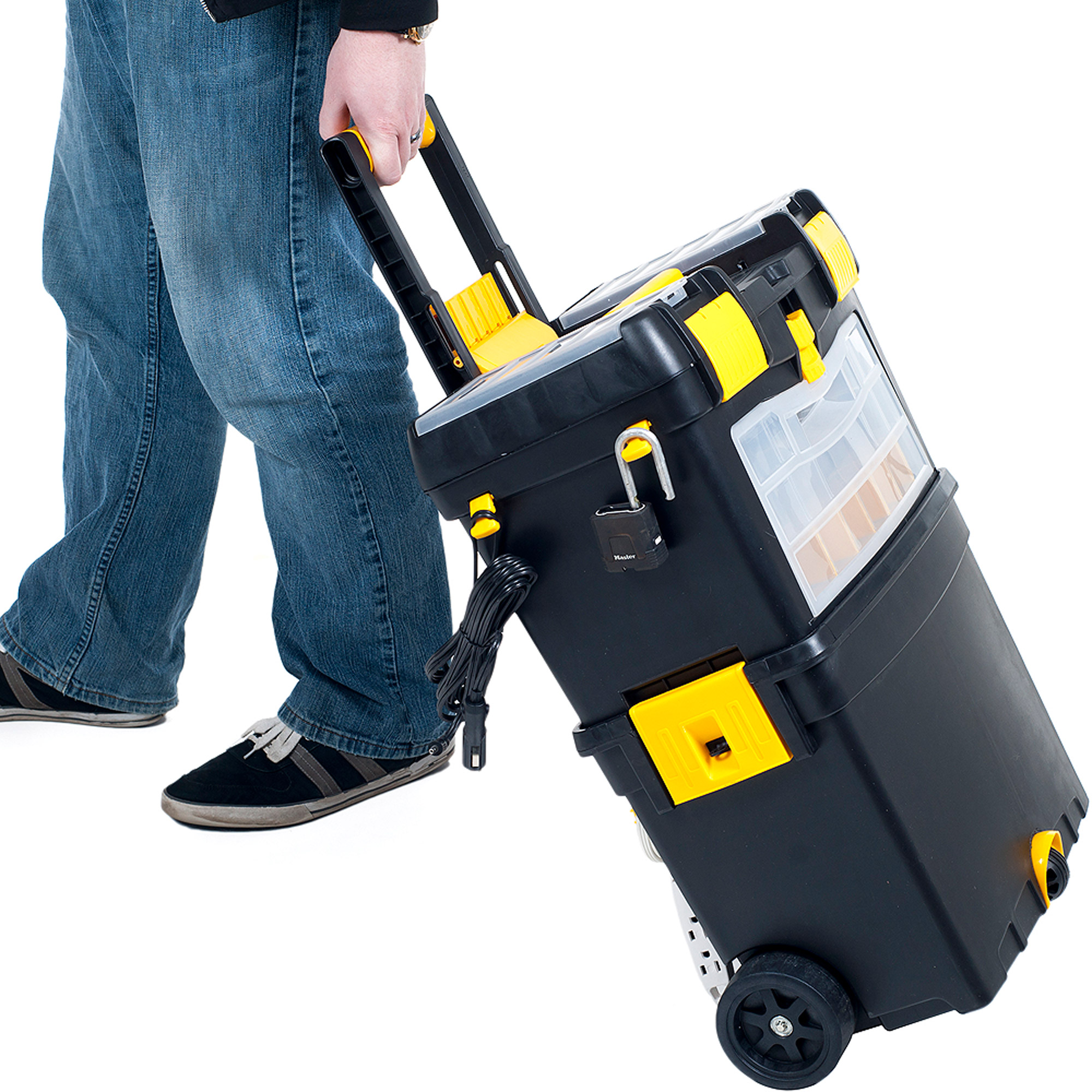 Stalwart Portable Toolbox with Wheels, Comfort Grip, and Drawers (Black) - image 2 of 6