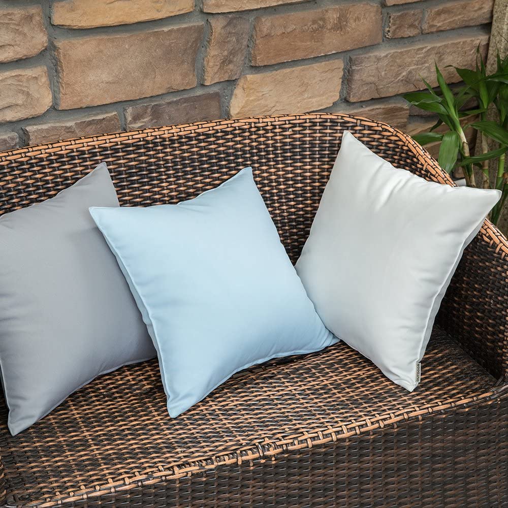 Pack Of 2 Decorative Outdoor Waterproof Pillow Covers Garden Cushion Sham Throw Pillowcase Shell