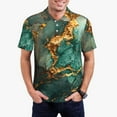thumbnail image 1 of Fotbe Emerald Color Gold Marble Camiseta Polo de Golf para Hombre con Estampado – Camisa Deportiva Transpirable con Cuello Abotonado-Medium, 1 of 6