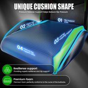 Bigzzia Gaming Chair PU Leather Adjustable Headrest & Lumbar Support, Green