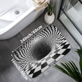 thumbnail image 3 of 1pc Checkerboard Tunnel Absorbent Non-Slip Bathroom Thickened Flannel Rug Decor,Soft,Quick Drying,Suitable For Indoor/outdoor Use,Bathrooms,Bedrooms,Kitchens,Terrace,Laundry Rooms,16"x24", 3 of 7