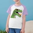 thumbnail image 3 of RXIRUCGD 2025 Vêtements d'Été pour Enfants Tout-Petits Garçons Filles Mode Mignon Col Rond Imprimé Manches Courtes Haut, 3 of 7