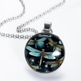 thumbnail image 2 of Dragonfly Glass Design Circular Pendant Necklace - Stunning Jewelry for All Occasions, 2 of 5